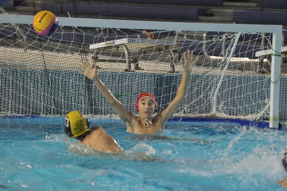 Nicholas playing waterpolo